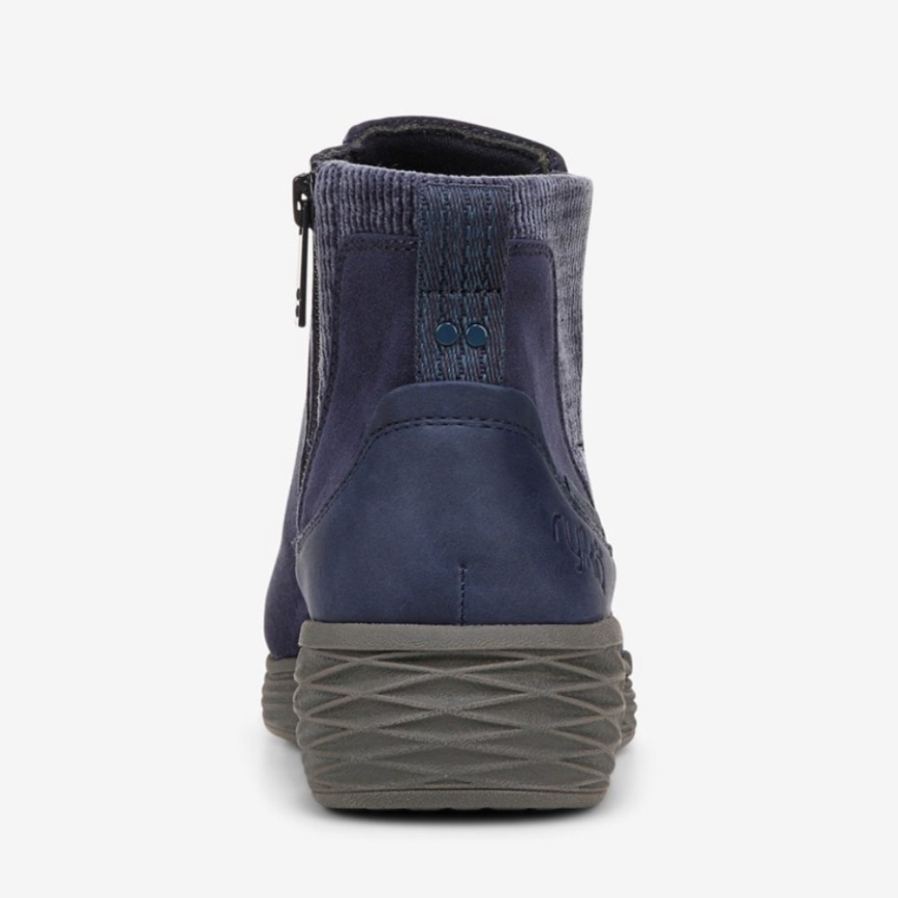 RYKA SIDE ZIP WATER REPELLENT SNEAKER BOOTS NOELLE NEXT ACADEMY BLUE NEW - Picture 6 of 12